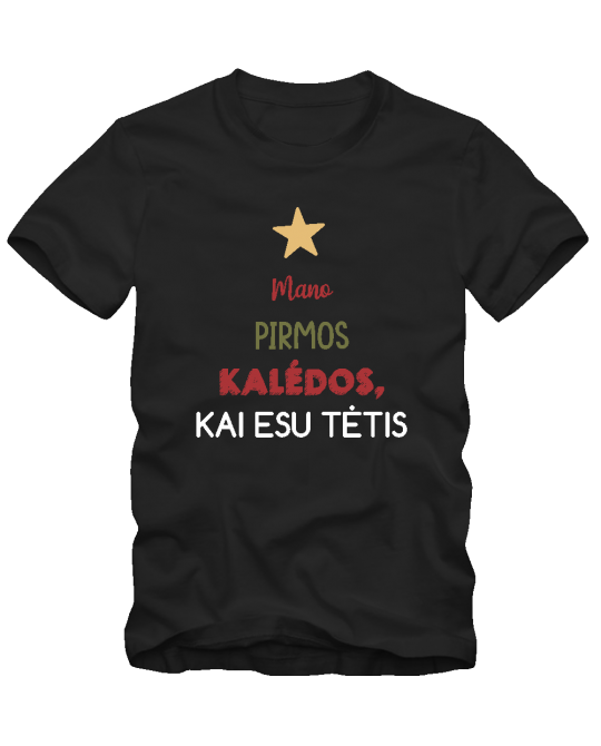 marškinėliai Pirmos Kalėdos kai esu tėtis marškinėliai Pirmos Kalėdos kai esu tėtis